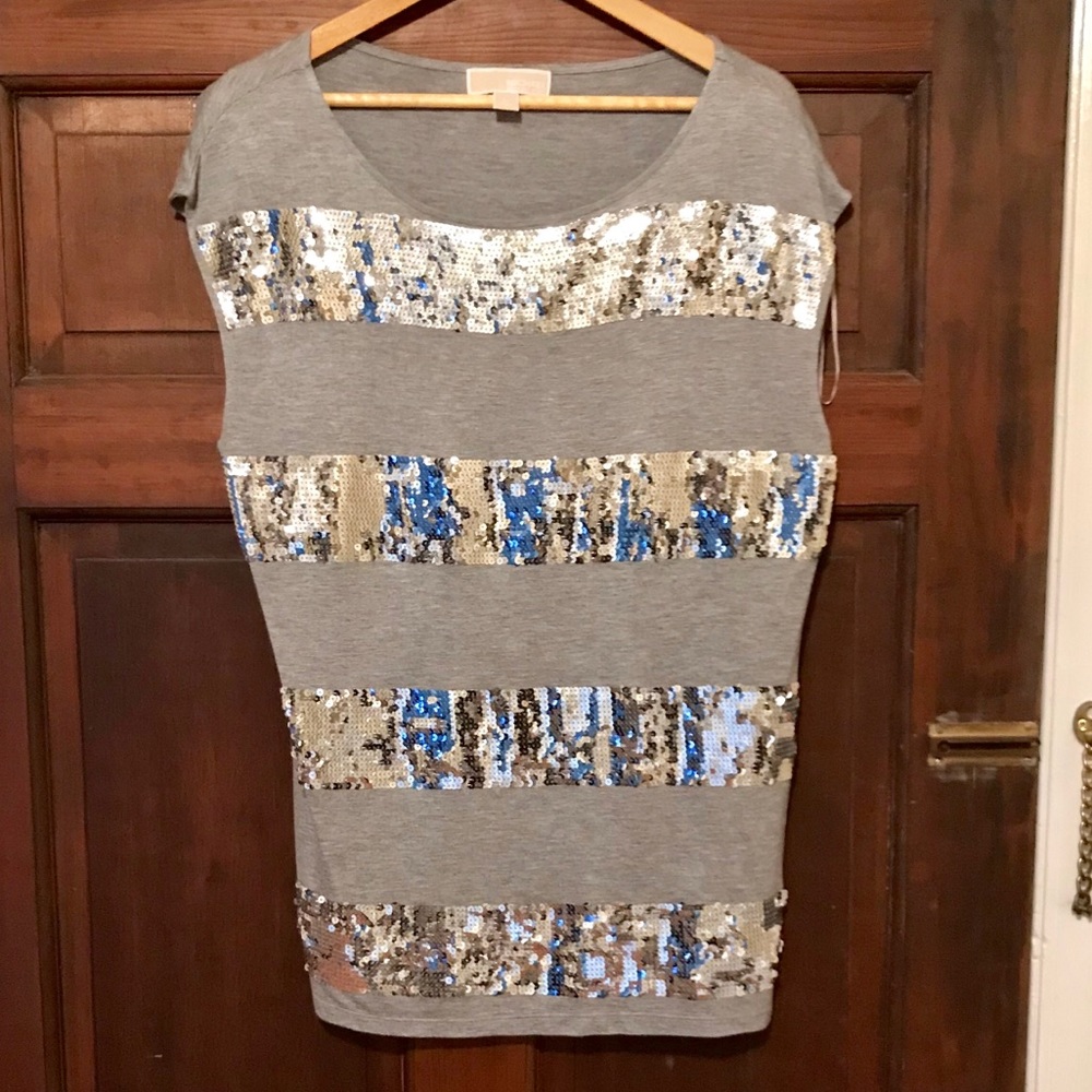 Michael Kors Grey Shirt with Sequins XL